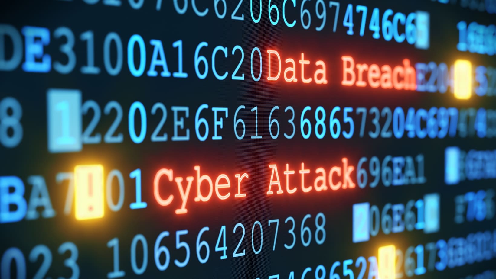 Image showing code with data breach